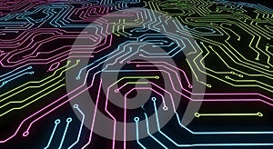 Ultra HD Tech Abstract Background Futuristic AI Generated Digital Design No Text Perfect for Wallpapers Websites and Branding