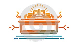 Abstract Digital Display Interface, Technology Information Flow, vector design Generative AI