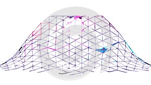 Abstract Digital Dome Vector Mesh Representing Network or Data Structure, vector design Generative AI