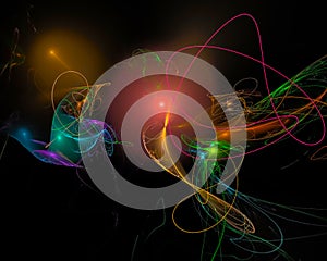 Abstract digital energy decoration creative surreal fractal, effect texture design creative template