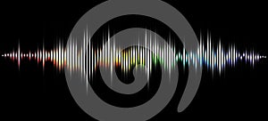 Abstract digital equalizer sound wave