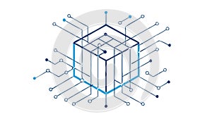 Abstract Digital Eye: Data Surveillance, Vision, and Technology Interface Icon, vector design Generative AI