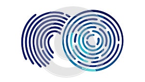 Abstract Digital Fingerprint, Security Identity Tech Icon Vector Design Generative AI