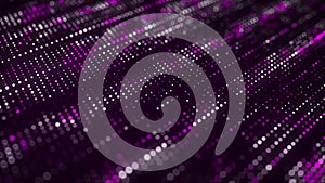 Abstract digital flow particles. Cyber network connection background. Big data visualization. Technology backdrop. 3d rendering