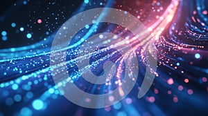 Abstract Digital Flow, A Symphony of Light and Data