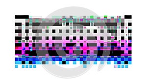 Abstract Digital Glitch Art Colorful Distorted Pattern, vector design Generative AI