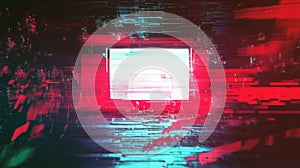 Abstract digital glitching screen background generating data distortion