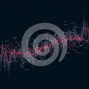 Abstract digital graph showcasing complex data visualization. Features