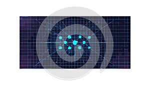 Abstract Digital Grid with Connections Vector, vector design Generative AI