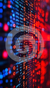 Abstract Digital Grid, Symbolizing Finance, Technology, And Data Analysis. Concept Illustration