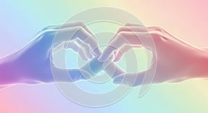 Abstract Digital Hands Forming Infinity Symbol