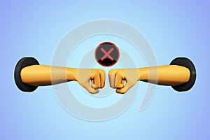 Teamwork and denial concept