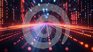 Futuristic Digital Data Highway Background