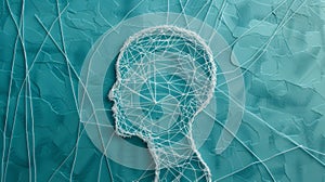 Abstract Digital Human Head Concept..AI generated image