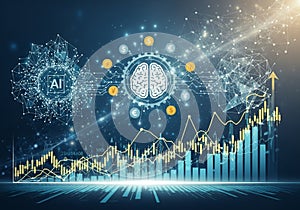 Abstract digital illustration combining elements of artificial