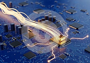 The intricate network of pathways emphasizes connectivity and technology