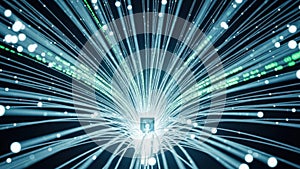 Abstract Digital Network: Data Flow and Connectivity