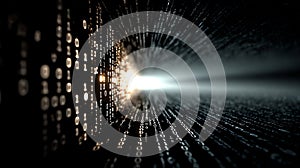 Digital Tunnel: Binary Code and Light