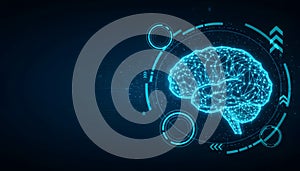 Digital Brain Technology Concept