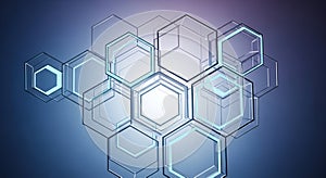 Abstract Hexagon Network Background