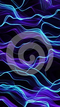 Abstract digital illustration featuring vibrant swirling patterns of pink and blue light, creating a mesmerizing visual experience