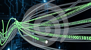 High Speed Data Transfer Fiber Optic Cables with Binary Code