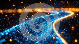 Digital Data Flow: Abstract Technology Background