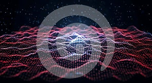 Abstract Digital Wave Background, Technology, Communication, Data Visualization