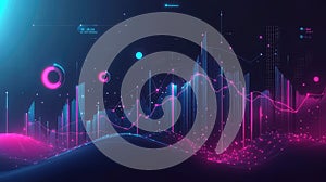 Digital data processing with abstract financial analytics graph