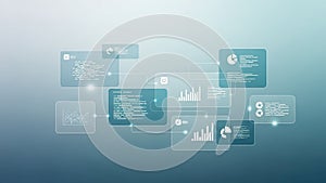 The arrangement suggests data analysis or information processing