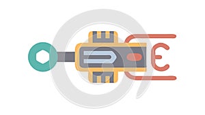 Abstract Digital Key, Data Access Solution, vector design Generative AI