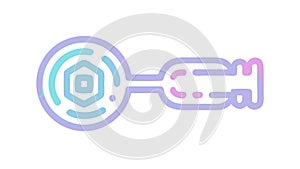 Abstract Digital Key. Secure Network Access, vector design Generative AI