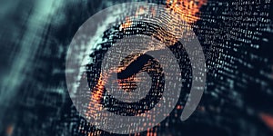 Abstract Digital Landscape with Glowing Data Streams and Dynamic Patterns