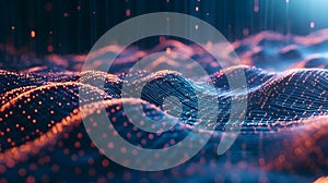 Abstract digital landscape network data flow