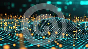 Abstract Digital Landscape: Network Data Visualization