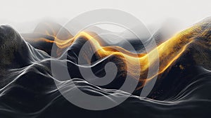 Abstract digital landscape showing data flow and technology concept