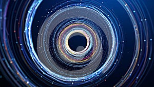 Abstract Digital Light Tunnel Vortex