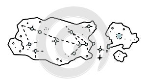 Abstract Digital Map, Network Data Visualization, vector design Generative AI