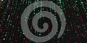 Abstract digital matrix background with binary code pattern and futuristic design elements