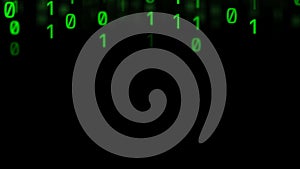 Abstract of digital matrix green code