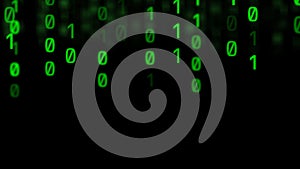 Abstract of digital matrix green code