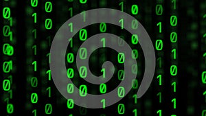 Abstract of digital matrix green code