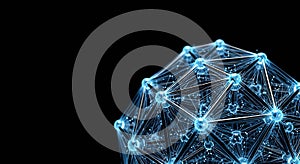 Abstract digital molecule connecting global data