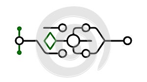 Abstract digital network circuit vector, data connectivity and system architecture vector design Generative AI