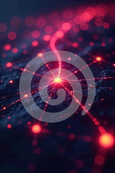 Abstract digital network connecting glowing points , network, connect, world