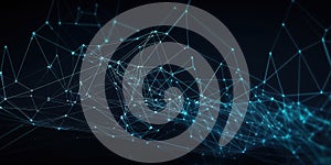 Abstract digital network connection background. Big data background. Technology wallpaper. generative ai. Network connection