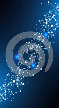 Abstract Digital Network Connection Background, Technology, Data, Science