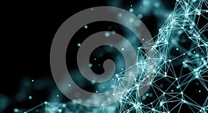 Abstract Digital Network Connection Background, Technology, Data Visualization