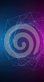 Abstract Digital Network Connection Background, Technology, Science