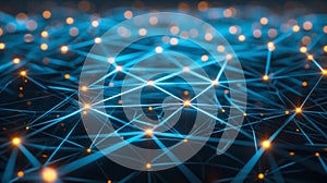 Abstract Digital Network: Connection, Data Flow, Technology Background